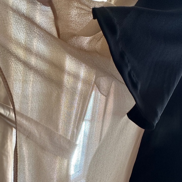 3.1 Phillip Lim Black & Sheer Nude Drape Back Tunic NWT - Picture 4 of 9